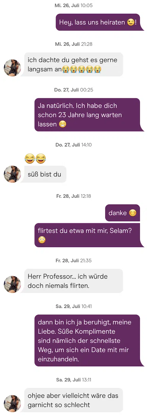 Beispiel Tinder Opener Mann